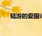 陸游的愛國詩及賞析（陸游的愛國詩）