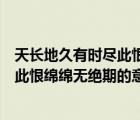 天長地久有時盡此恨綿綿無絕期是什么詩（天長地久有時盡此恨綿綿無絕期的意思）