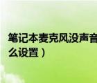 筆記本麥克風(fēng)沒(méi)聲音怎么設(shè)置win1（筆記本麥克風(fēng)沒(méi)聲音怎么設(shè)置）