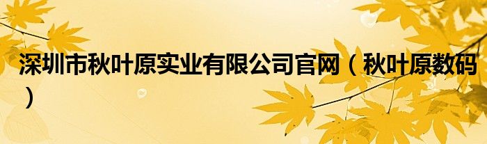 深圳市秋葉原實(shí)業(yè)有限公司官網(wǎng)（秋葉原數(shù)碼）