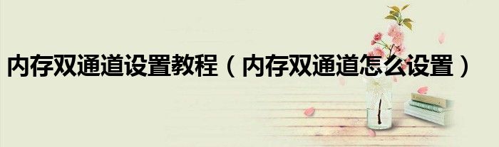 內(nèi)存雙通道設(shè)置教程（內(nèi)存雙通道怎么設(shè)置）