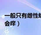 一般只有雌性蚊子會叮人嗎（蚊子咬完為什么會癢）