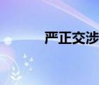 嚴(yán)正交涉什么意思（嚴(yán)正交涉）