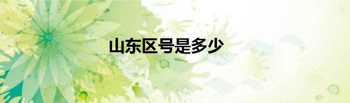 山東區(qū)號(hào)是多少
