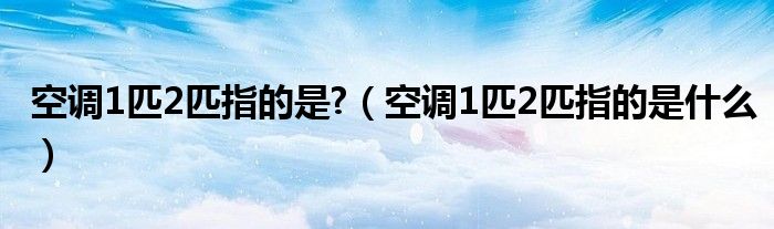空調(diào)1匹2匹指的是?（空調(diào)1匹2匹指的是什么）