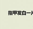 指甲發(fā)白一片片的不紅潤（指甲發(fā)白）