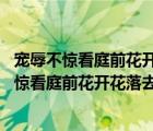 寵辱不驚看庭前花開花落 去留無意望天邊云卷云舒（寵辱不驚看庭前花開花落去留無意望天空云卷云舒）