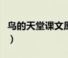 鳥的天堂課文原文圖片（鳥的天堂資料和圖片）