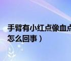 手臂有小紅點像血點是怎么回事（胳膊上有小紅點像血點是怎么回事）