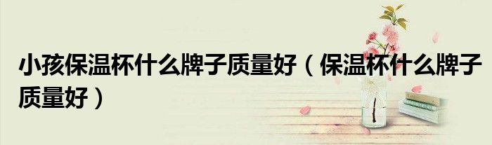 小孩保溫杯什么牌子質(zhì)量好（保溫杯什么牌子質(zhì)量好）