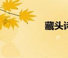 藏頭詩(shī)生成器（藏尾詩(shī)）