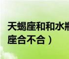 天蝎座和和水瓶座婚配怎么樣（天蝎座和水瓶座合不合）