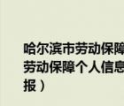 哈爾濱市勞動保障書面審查網(wǎng)上申報和誠信等級查詢系統(tǒng)（勞動保障個人信息查詢系統(tǒng) 登陸后查詢 醫(yī)療保險信息查詢 報）