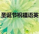 圣誕節(jié)祝福語英文客戶（圣誕節(jié)祝福語10字）