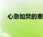 心急如焚的意思造句（心急如焚的意思）