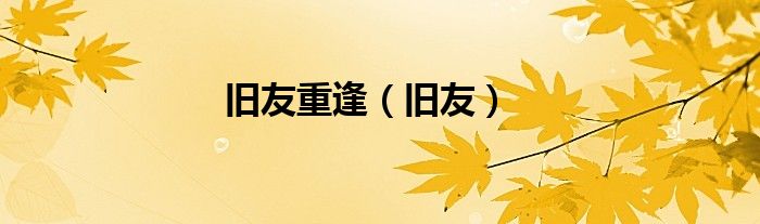 舊友重逢（舊友）