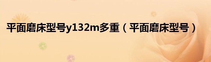 平面磨床型號y132m多重（平面磨床型號）