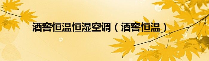 酒窖恒溫恒濕空調(diào)（酒窖恒溫）