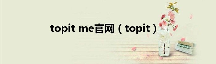 topit me官網(wǎng)（topit）