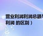 營業(yè)利潤利潤總額與凈利潤的關(guān)系（營業(yè)利潤 利潤總額 凈利潤 的區(qū)別）