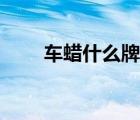 車蠟什么牌子好（車蠟哪個牌子好）