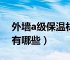 外墻a級保溫材料有哪些（a級外墻保溫材料有哪些）