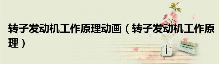 轉(zhuǎn)子發(fā)動(dòng)機(jī)工作原理動(dòng)畫（轉(zhuǎn)子發(fā)動(dòng)機(jī)工作原理）