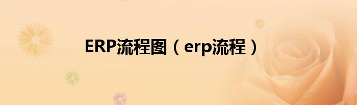 ERP流程圖（erp流程）