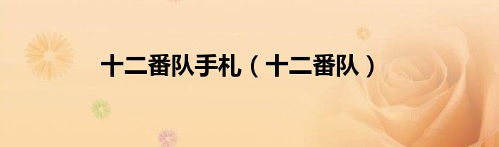 十二番隊手札（十二番隊）