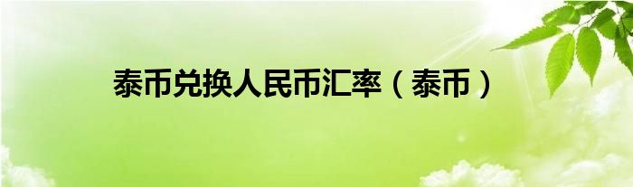 泰幣兌換人民幣匯率（泰幣）