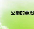 公爵的意思怎么解釋（公爵的意思）