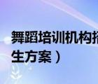 舞蹈培訓(xùn)機(jī)構(gòu)招生方案最新（舞蹈培訓(xùn)機(jī)構(gòu)招生方案）