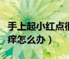手上起小紅點很癢怎么辦?。ㄊ稚掀鹦〖t點很癢怎么辦）