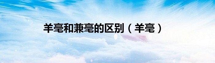 羊毫和兼毫的區(qū)別（羊毫）