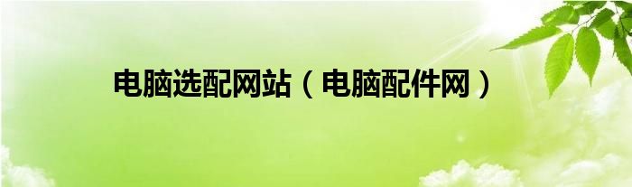 電腦選配網(wǎng)站（電腦配件網(wǎng)）