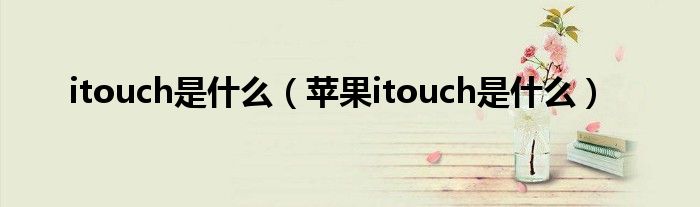 itouch是什么（蘋果itouch是什么）