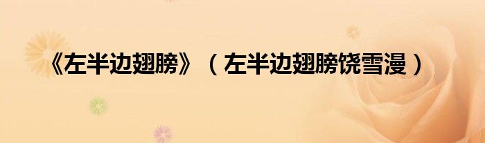 《左半邊翅膀》（左半邊翅膀饒雪漫）