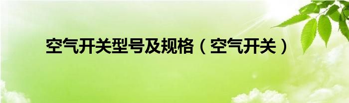 空氣開(kāi)關(guān)型號(hào)及規(guī)格（空氣開(kāi)關(guān)）