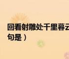回看射雕處千里暮云平一句的作者是誰（都云作者癡的下一句是）