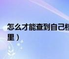 怎么才能查到自己檔案在哪里（怎么能查到自己的檔案在哪里）