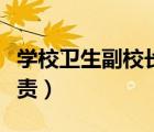 學(xué)校衛(wèi)生副校長(zhǎng)工作職責(zé)（學(xué)校衛(wèi)生副校長(zhǎng)職責(zé)）