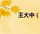 王大中（說(shuō)一說(shuō)王大中的簡(jiǎn)介）