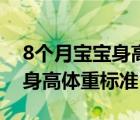 8個月寶寶身高體重標準對照表（8個月寶寶身高體重標準）