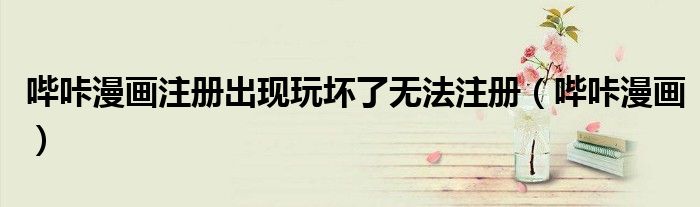 嗶咔漫畫(huà)注冊(cè)出現(xiàn)玩壞了無(wú)法注冊(cè)（嗶咔漫畫(huà)）