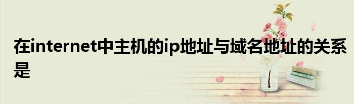 在internet中主機(jī)的ip地址與域名地址的關(guān)系是