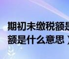 期初未繳稅額是什么意思怎么調(diào)（期初未繳稅額是什么意思）
