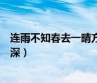 連雨不知春去一晴方覺夏深解釋（連雨不知春去一晴方覺夏深）
