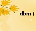 dbm（說一說dbm的簡介）