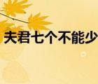 夫君七個不能少蘇沫莎著（夫君七個不能少）