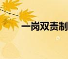 一崗雙責(zé)制度制度（一崗雙責(zé)制度）